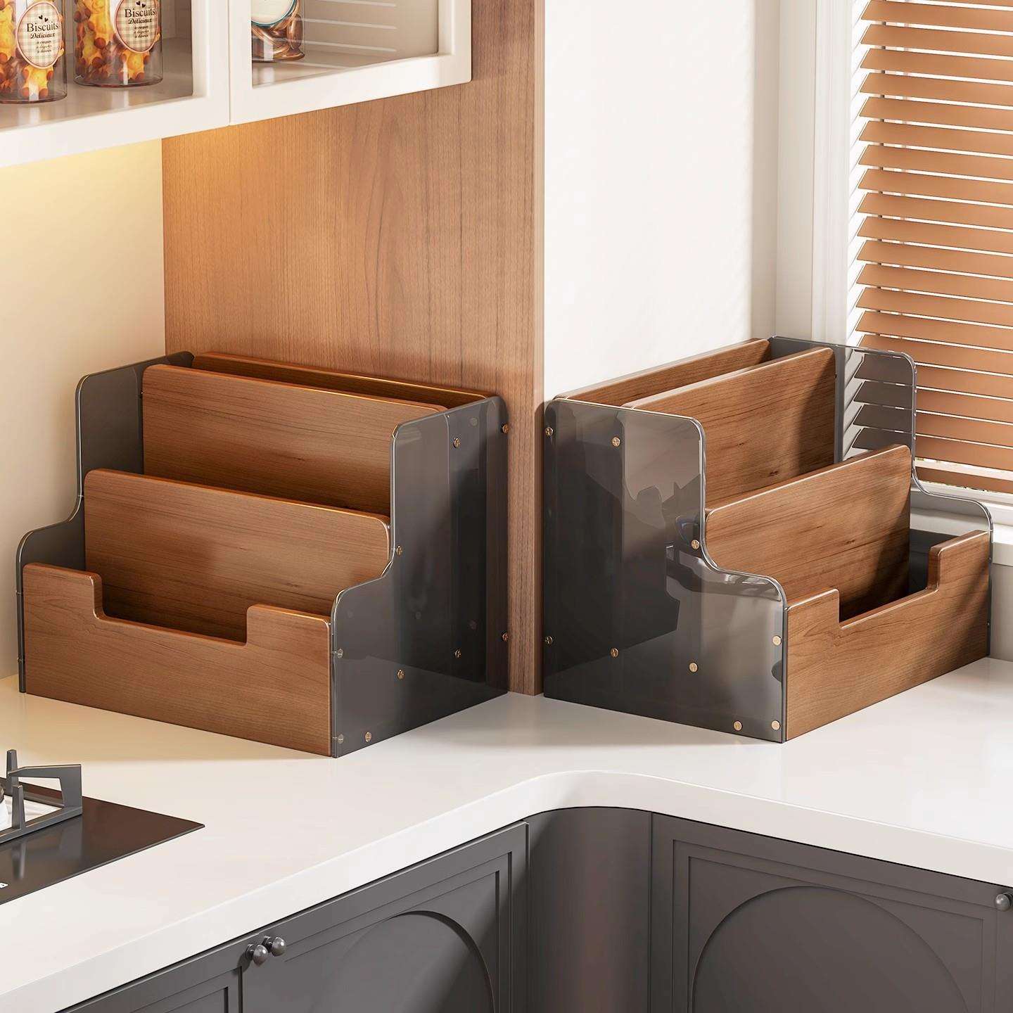 厨房调料袋置物架多功能家用调味品小型收纳盒分格台面香料袋架子