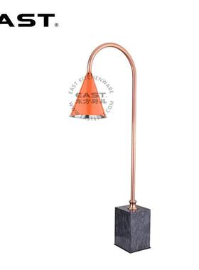 石纹方座（镀金）橙色叭形暖菜灯【EAST东方厨具】