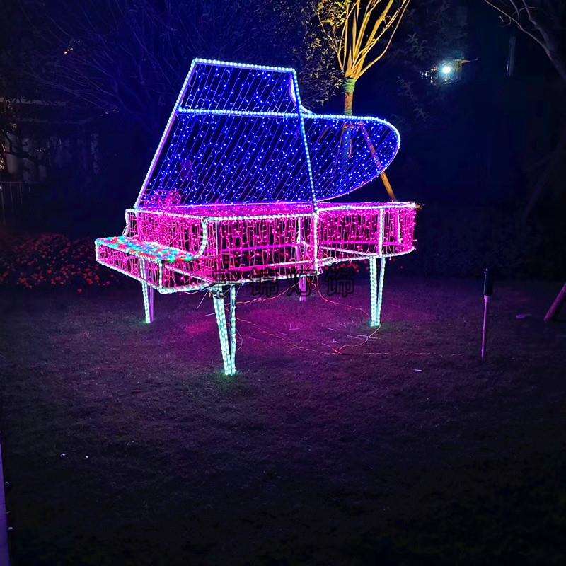 LED钢琴造型灯 LED梦幻灯光节户外场所景观亮化照明灯