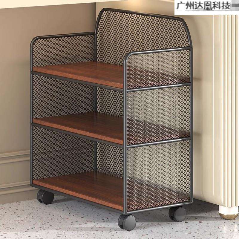 办公桌桌下置物架可移动文件收纳架多功能书柜卧室带轮小推车