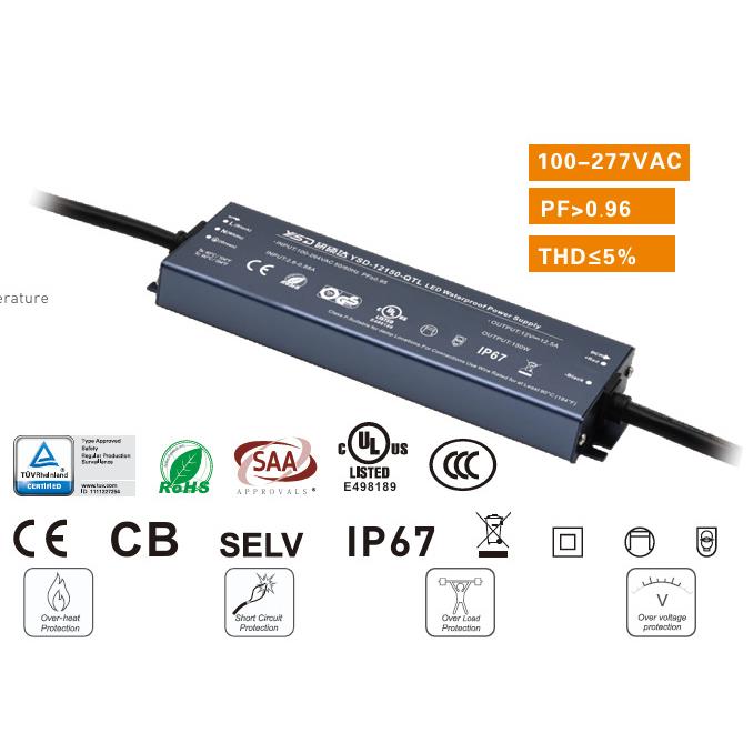 12V200WCCC防水电源，IEC61347灯具认证，GB19510灯具认证
