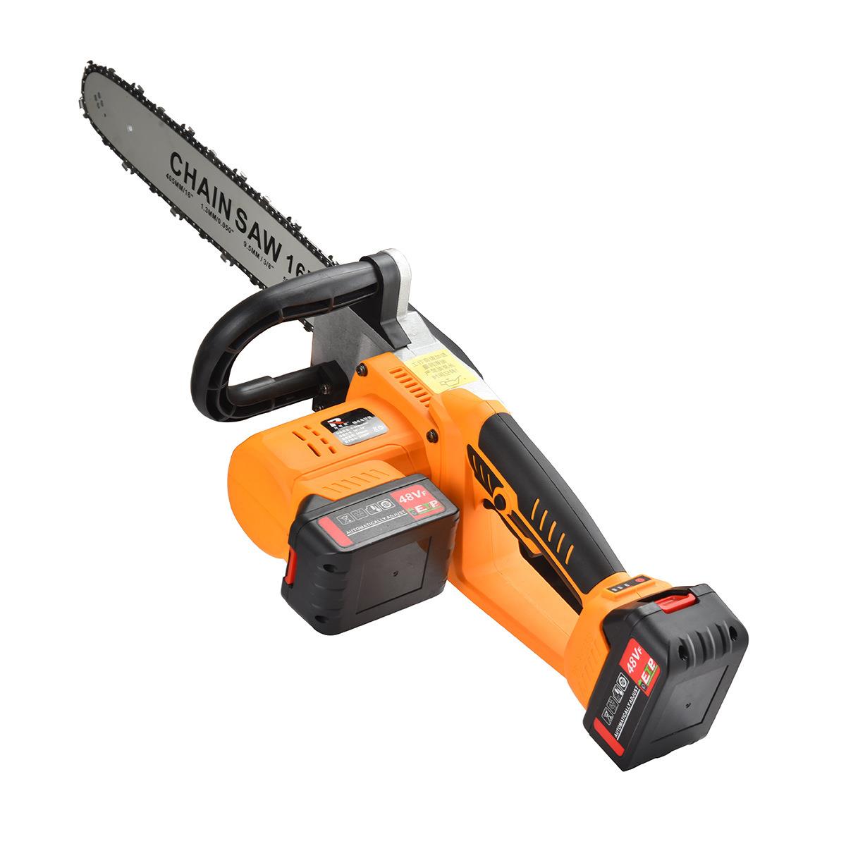 16寸大型无刷锂电充电电链锯单手锯家用伐木锯电动无线砍树枝工具