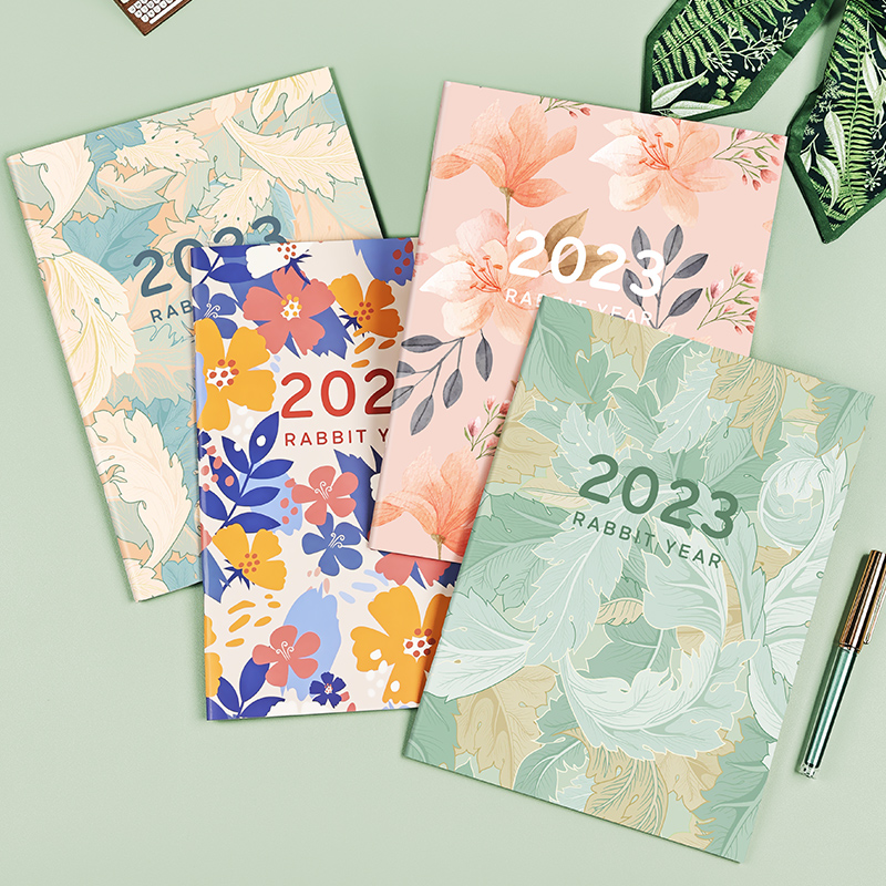 2023年工作小秘书A4月历本繁花似F锦浪漫系列计划本记事年历本定