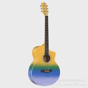 民謠吉他3e8寸初學者男女生40寸演奏級彈自學彈唱指新手木吉他