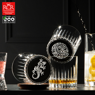 意大利进口水晶杯威士忌酒杯套装家用创意杯图腾毛利人XO洋酒杯子