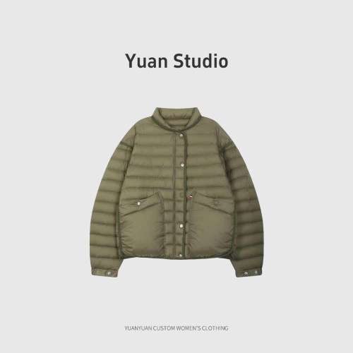 【YUAN】（衣长60）立领排骨轻薄鹅绒外套25AW0550