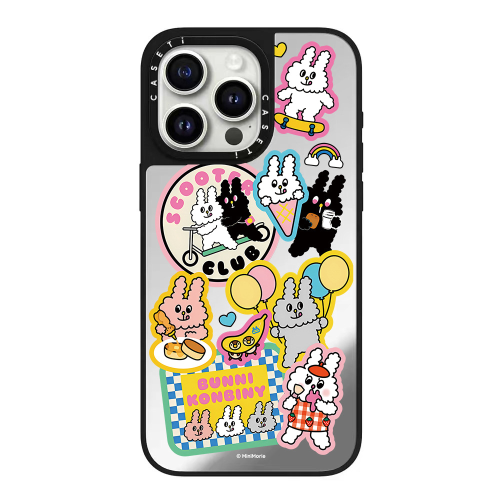 CASETiFY 华强北代购 适用苹果15pro手机壳max条纹兔子iphone16全