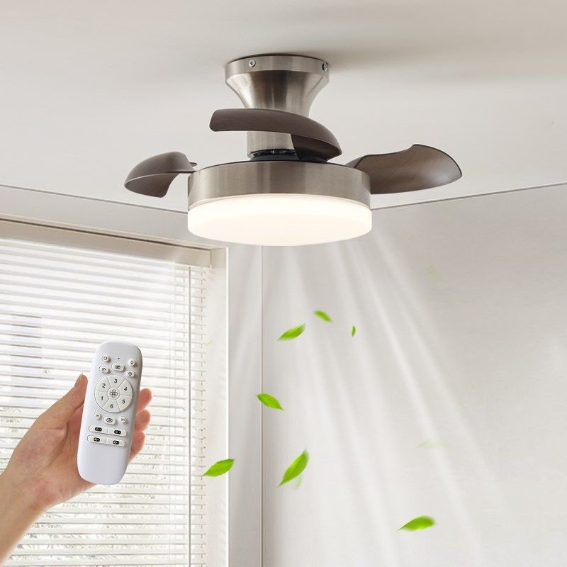 中古风扇灯 复古卧室房间书房餐厅隐形全光谱护眼静音小风扇吊灯,家装灯饰光源,风扇灯,淘宝优惠券,粉丝福利购,淘宝优惠卷