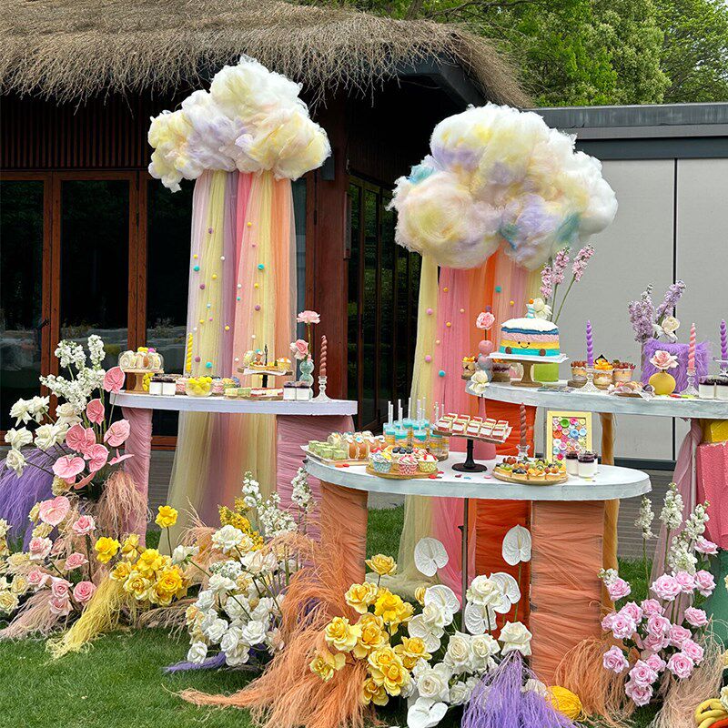 婚庆云朵甜品台桌子森系订婚礼生日开业活动布置装饰摆件铁艺道具,节庆用品/礼品,节日装扮用品,淘宝优惠券,粉丝福利购,淘宝优惠卷