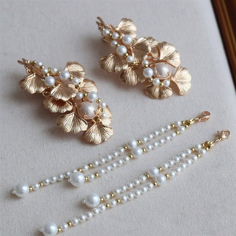 【不见秋】银杏叶发夹珍珠流苏对夹边夹国风旗袍发饰古风汉服头饰,饰品/流行首饰/时尚饰品新,发饰,淘宝优惠券,粉丝福利购,淘宝优惠卷