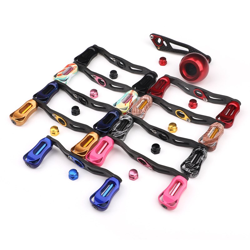 水滴轮改装轻量化超轻碳素摇把碳纤维摇臂握丸渔轮摇把配件