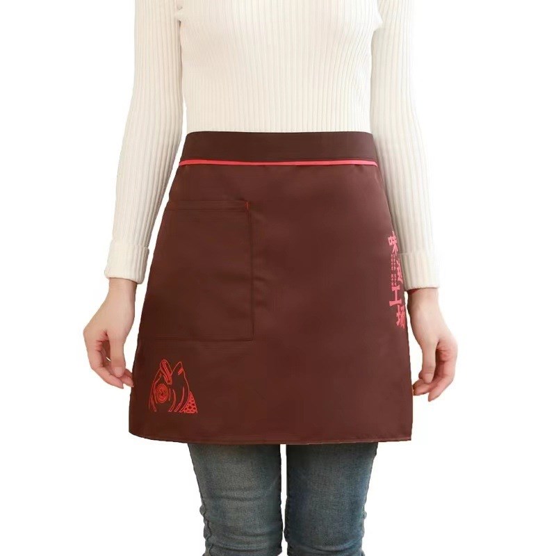 广告半身围裙定做餐厅酒店专用可定制logo印字宣传礼品半截围兜