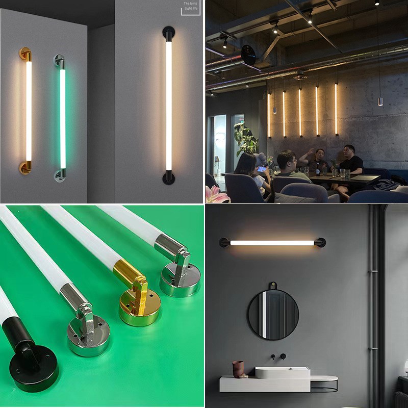 T8彩色圆管条形墙壁装饰360度壁装霓虹320度发光led长条壁灯灯管