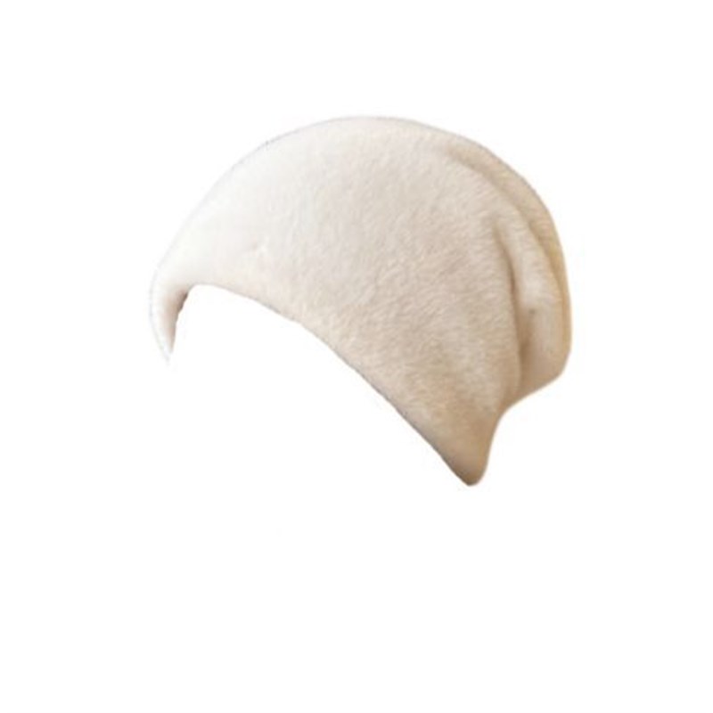 韩版简约毛绒绒保暖堆堆帽子女护耳秋冬网红百搭显脸小包头帽