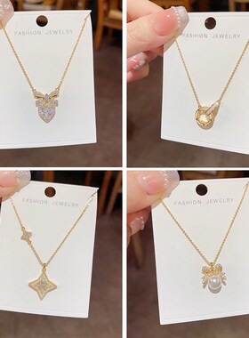 日韩气质时尚小清新微镶锆石锁骨链网红个性轻奢设计感百搭颈链女