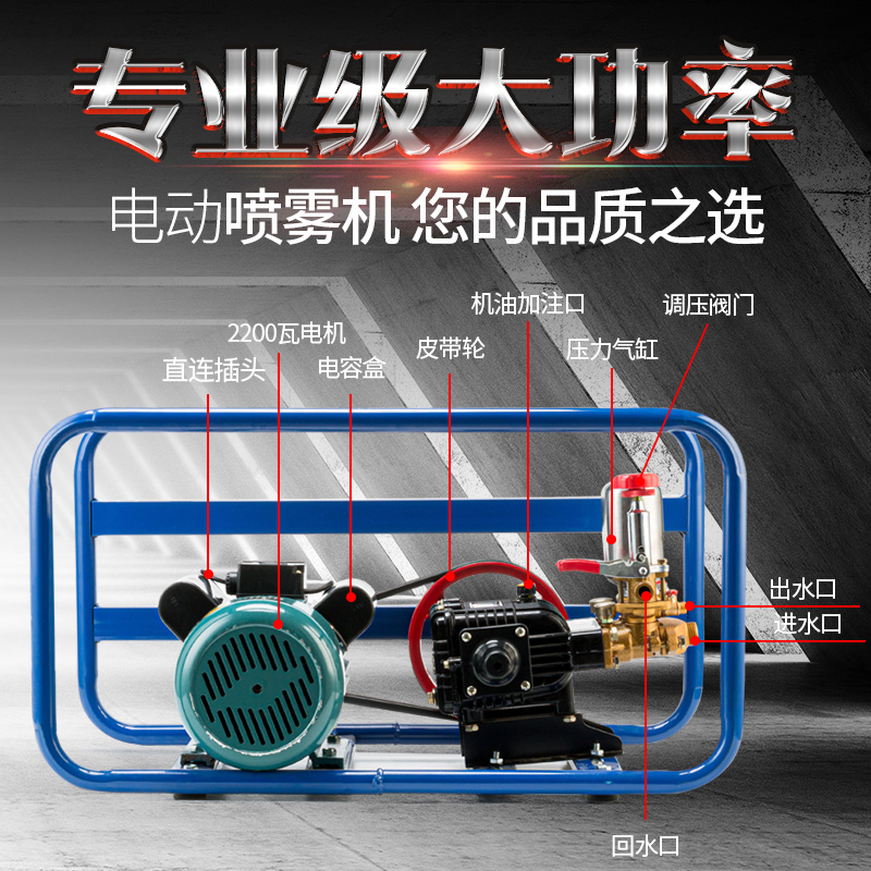 电动喷雾器打药机高压农药机农用新型式全自动消毒养殖场喷水喷洒