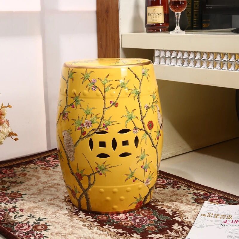 美式欧式新中式梳妆凳陶瓷凳陶瓷鼓凳G鼓墩绣墩仿古坐凳圆凳子鼓