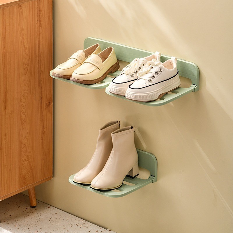 壁挂折叠鞋架浴室拖鞋架简易门口家用室内好看鞋子收纳神器壁挂鞋