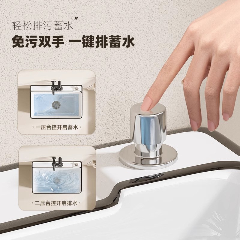 拖把池长方形窄长条卫生间阳台拖布池陶瓷家用落地式户外地拖池盆