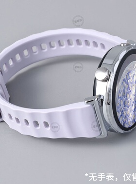 适用华为gt6/5手表表带gt4硅胶波纹官款腕带watch542mm运动智能gt6pro简约GT5Pro男女款荣耀2e替换手表带41mm