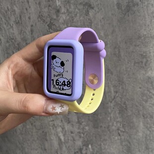 适用小米手环9pro表带8pro硅胶保护壳多巴胺拼色DIY反扣九八代band腕带通用男女生潮保护套智能运动替换配件