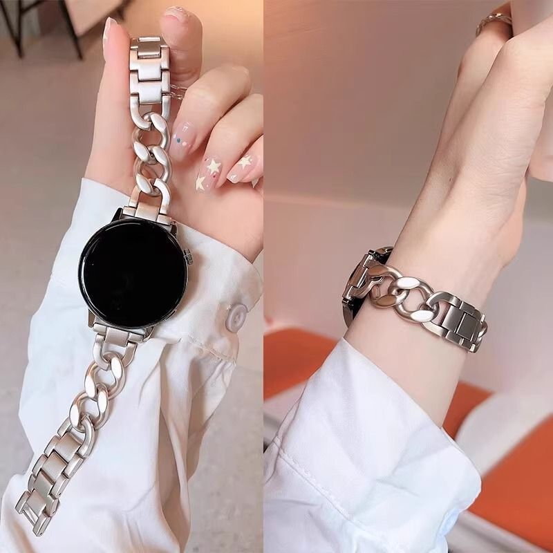 适用华为gt6/5/4表带星光金属表链女gt5/3pro手表带watch5/4/3高级新不锈钢fit4腕带