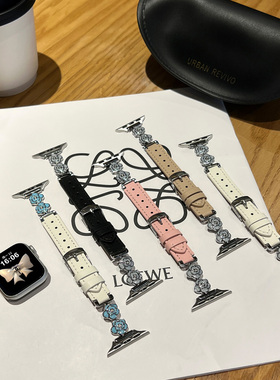 适用华为GT6表带GT5金属拼真皮质41mmGT4高级感GT3山茶花新款表带