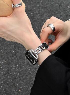 萱芊适用iwatch10手表表带S11苹果applewatch9秋冬季S10新款S8皮