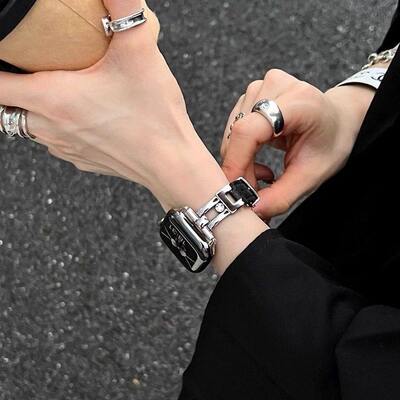 萱芊适用iwatch10手表表带S11苹果applewatch9秋冬季S10新款S8皮