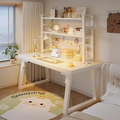 洞洞板书桌学生家用学习卧室工作台式电脑桌长方形一体双人桌子