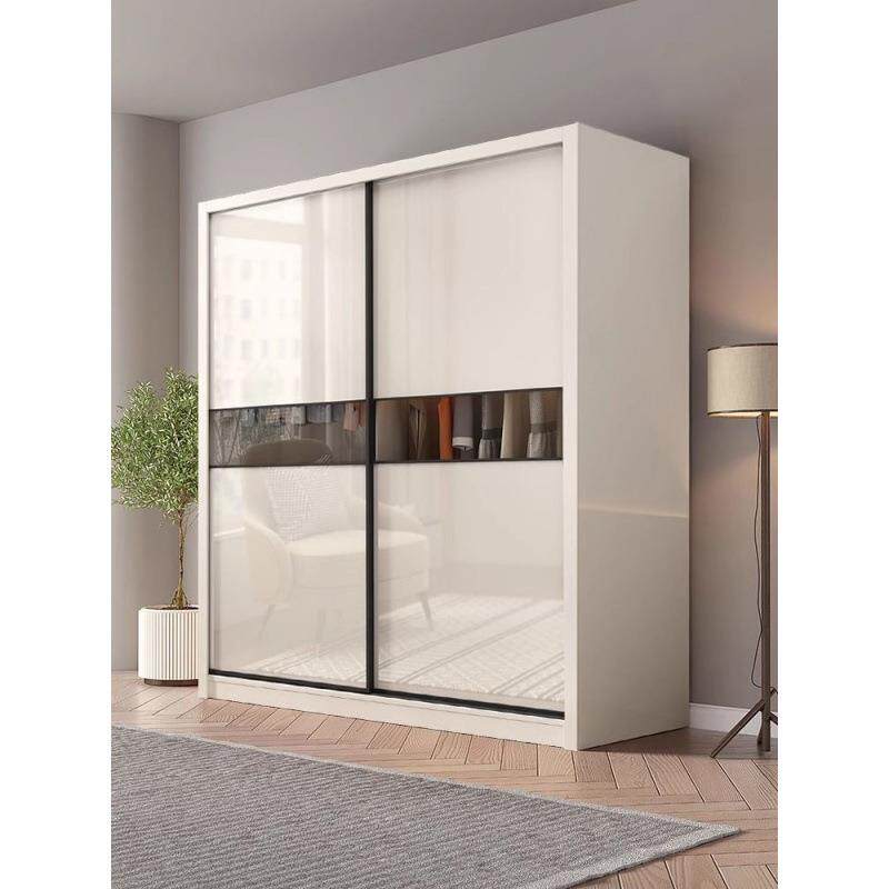 北欧衣柜卧室家用推拉门新款亮光现代简易移门经济型收