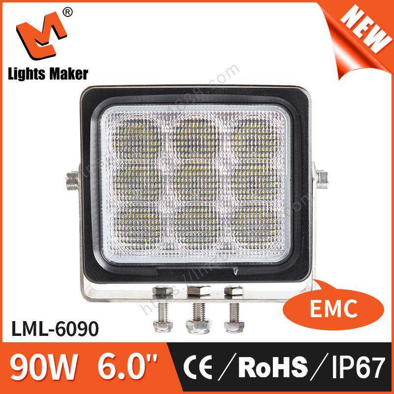 LED工作灯机械灯汽车货车卡车倒车灯车顶灯前杠灯609090W