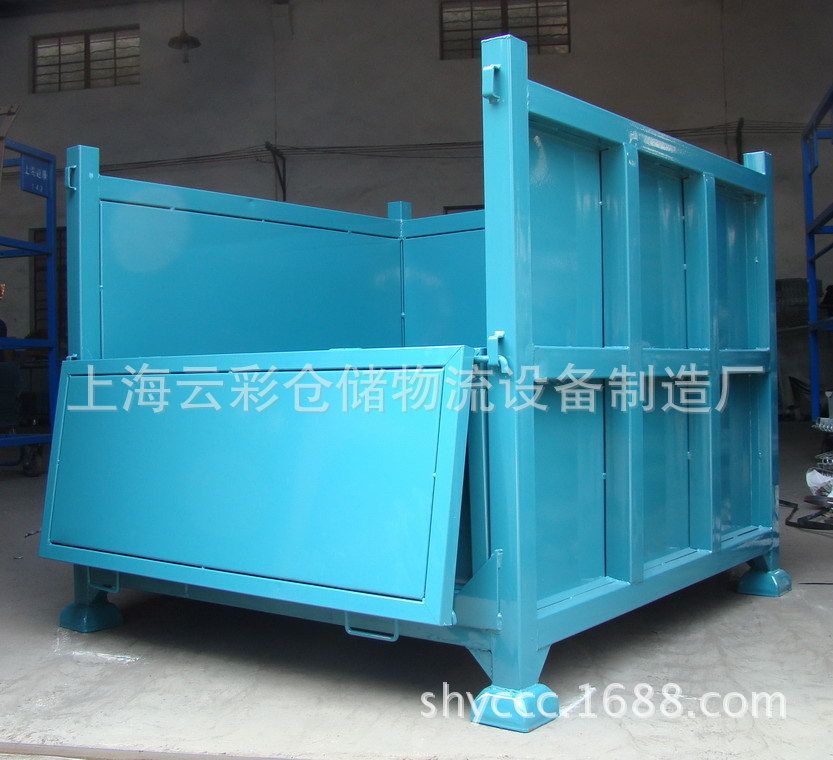上海武汉汽车零部件周转料架钢制周转箱金属波纹板箱金属箱铁板箱
