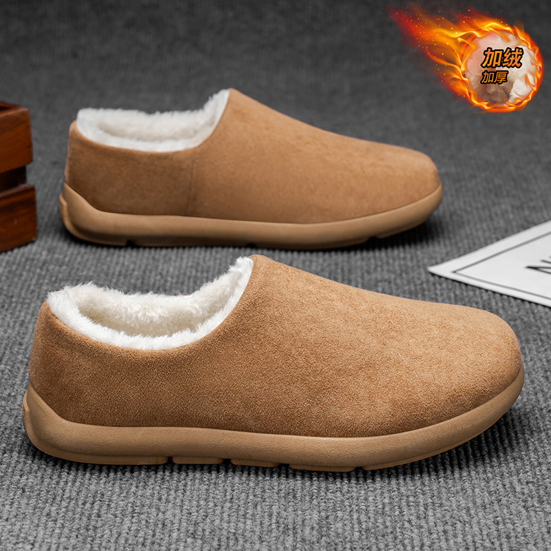 男鞋冬季加绒保暖勃肯鞋板鞋男士