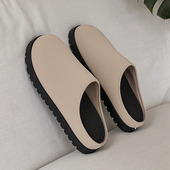 男式 防滑透气包头半拖鞋 韩版 2026夏季 港风小众设计短后跟休闲板鞋