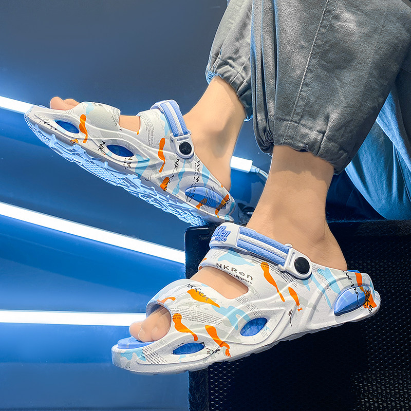 夏季踩屎感拖鞋男2026新款青少年46大码防滑凉鞋外穿两用沙滩凉拖