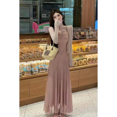 冷淡系御姐吊带裙女开 衫2025新款春季穿搭一整套法式高级感洋装