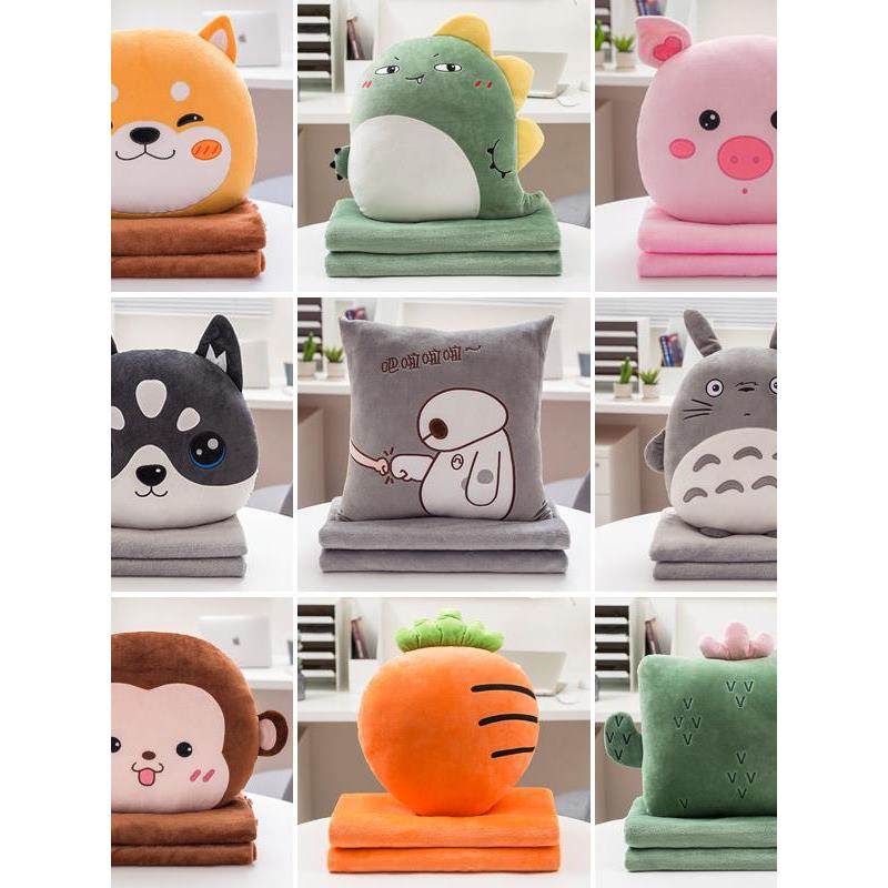 抱枕被子两用靠枕折叠毯汽车内靠垫枕头二合一空调办公室午睡枫拓