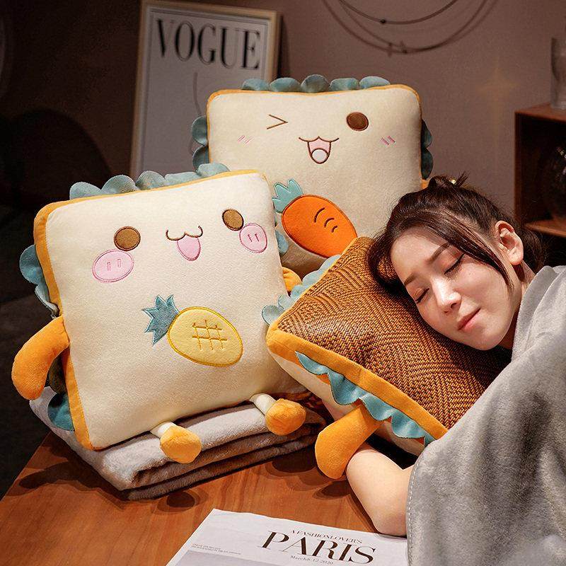 抱枕被子两用办公室午睡小枕头车载毯子二合一便携式夏季女生睡觉,居家布艺,抱枕被,淘宝优惠券,粉丝福利购,淘宝优惠卷