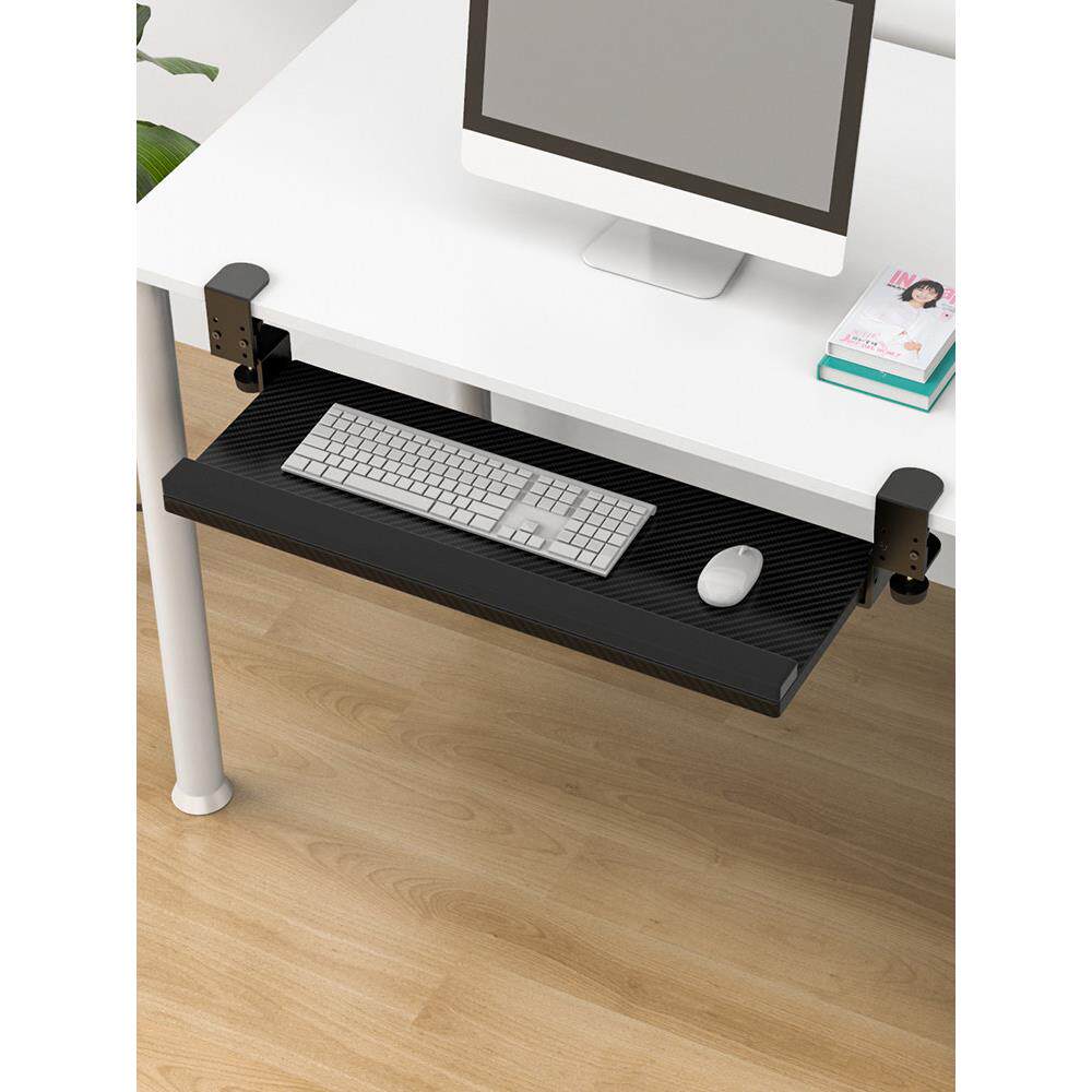 免打孔键盘托架桌下键盘抽屉加装桌面滑轨支架电脑鼠标放置收纳架