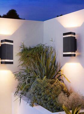 户外壁灯led双头户外壁灯上下照民宿招牌现代壁灯别墅庭院投光灯