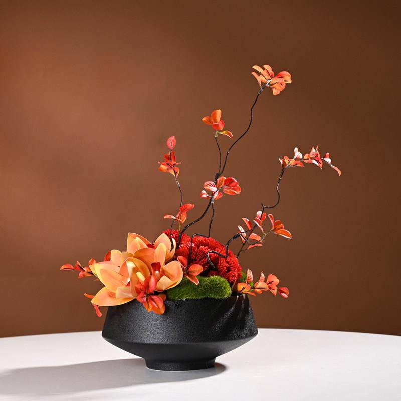 中式高端酒店餐厅大圆桌转盘中间摆花餐桌花仿真花包厢造景红装饰,家居饰品,餐桌花艺,淘宝优惠券,粉丝福利购,淘宝优惠卷