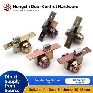 地弹簧有框玻璃门锁铝合金门锁地锁门地弹门带框门玻璃地锁带钥匙