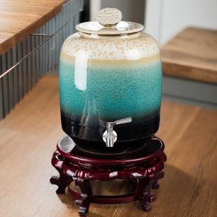 纯净水桶陶瓷存水缸带龙头大号饮水机家用过滤净器储水罐泡茶水壶