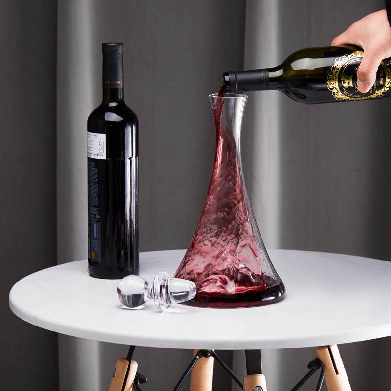 新款冰山醒酒器红葡萄酒快速醒酒器带盖子保鲜盛酒壶红酒倒酒分酒