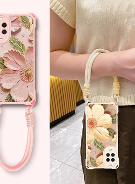 适用华为nova14手机壳14ultra油画花朵13Pro高级感12带挂绳11全包防摔10个性创意9se少女心nova8女款7不撞壳6