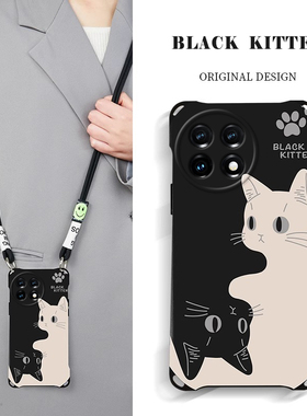 适用一加ACE5手机壳旋转猫咪ACE5Pro新款女ace3v全包防摔ace2不会撞壳1+13T时尚爆款OnePlus11个性创意一加12