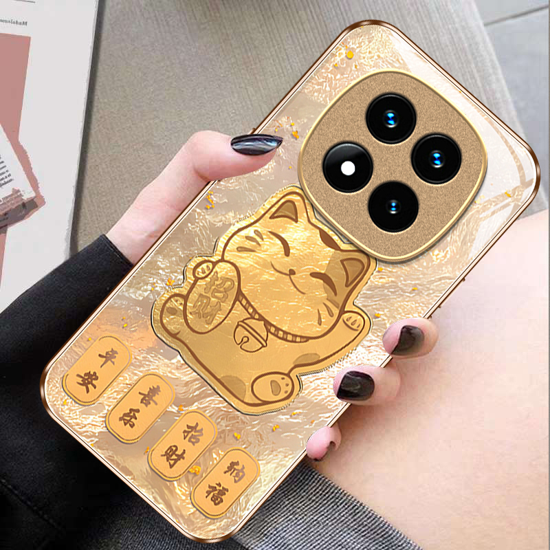 适用红米新款高级感轻奢风玻璃壳