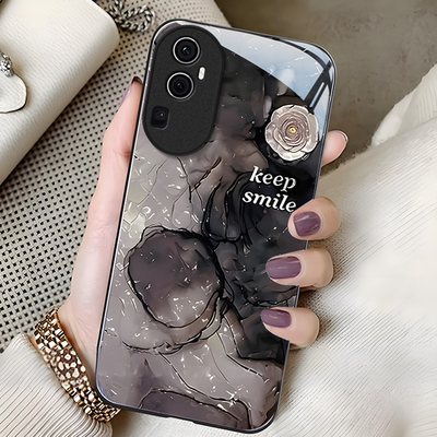 适用OPPO新款简约唯美创意玻璃壳