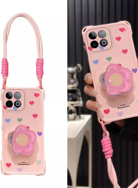 适用iQOOZ10turboPro手机壳z9turbo彩色爱心z8女新款icoo爱酷neo9高级感8Pro个性创意neo7带挂绳6四角挂绳壳5